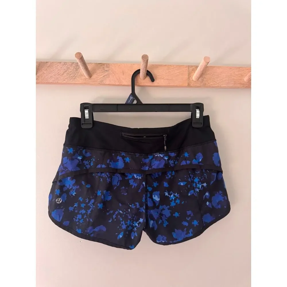 Lululemon Run Speed Short Size 4 Dandy Digie Porcelaine Black 2.5